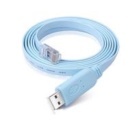 Qneneam 1.8M/5.9FT USB Console Cable to RJ45, Console Cable Compatible Cisco, 6 Ft RS232 Replacement Rollover Compatible with Juniper Windows 10/8/Vista Mac Linux, Ideal for Network Setup (Blue)