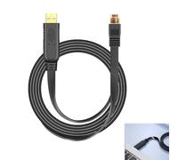 Qneneam 1.8M/5.9FT USB Console Cable to RJ45, Console Cable Compatible Cisco, 6 Ft RS232 Replacement Rollover Compatible with Juniper Windows 10/8/Vista Mac Linux, Ideal for Network Setup (Black)