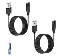 Qneneam 2 Pcs Water Flosser Charger, Cordless Charging Cable Compatible with Waterpik, Replacement USB Charging Leads for WP450EC WP462EC GS8-1 WP360 WP360W WP440 WP462 WP465 WP462W WP450 WF13 WP100