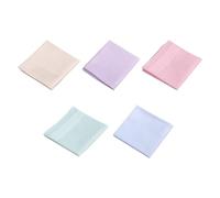 Qneneam Women's 5 Pcs Cotton Handkerchiefs, Solid Candy Colors, Perfect for Weddings, Parties, Daily Use, Gift for Women