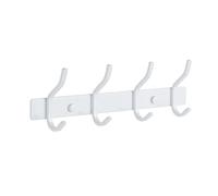 QNIIAED Door Hooks,Multipurpose Stainless Steel Coat Hooks Wall Mounted Screw in Modern Metal Heavy Duty Coat Rack Row of Hooks Hanger Towel Robe Clothes Hat Hook for Bathroom Bedrooms （White