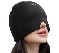 Qnoon Migraine Relief Cap, Headache Relief Cap Mask Products, Cooling Odorless Gel Ice Head Wrap for Tension, Stress,Hangover & Puffy Eyes