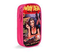 QNSZWDGE Cowboy Bebop Faye Valentine Custom Print Pencil Case Pink