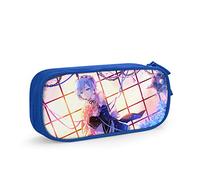 QNSZWDGE Cute Rem Re Zero D Pencil Case Custom Print Blue
