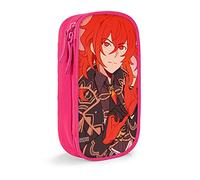 QNSZWDGE Diluc Genshin Impact Large Capacity Pen Pouch Pink