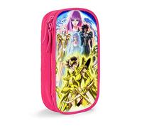 QNSZWDGE Saint Seiya Anime Pink Pencil Case