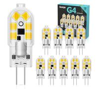 QNUJN G4 LED Bulbs, 2W 12V Light Bulb Cool White 6000K, Equivalent to 20W Halogen Bulb, 200LM, Non-Dimmable No Flicker, Bi-Pin Base Energy Saving Light Bulbs for Lighting Decor, Chandelier, 10 Pack
