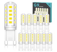 QNUJN G9 Led Bulbs Cool White, 5W, 500LM, 6000K, Equivalent to 50W Halogen, Non-Dimmable Energy Saving Light Bulb for Home Lighting Decor, Chandelier, Wall Light, Crystal Lamp-12 Packs