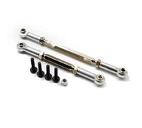 QOAKSDY Front Rear Drive Shaft For HPI For VENTURE 1/10 rc Car Part 2pcs Steering Link Rod RC Upgrade Aluminum Alloy persistent Linkage Tie(White)