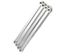 QOAKSDY Front Rear Drive Shaft For HPI For VENTURE 1/10 Rc Upgrade Parts Aluminum Alloy Wheelbase Steering Link Rod Set(White)