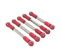 QOAKSDY Front Rear Drive Shaft For JLB J3 For Monster 1/10 RC Trucks Car Upgrade Part Steering Link Rod rc Stronger Linkage Tie(Red)