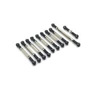 QOAKSDY Front Rear Drive Shaft For MN D90 D91 D96 MN98 99S 1/12 RC Crawler Car Upgrades Accessories Metal Adjustable Tie Rod Steering(Black)