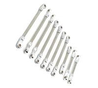 QOAKSDY Front Rear Drive Shaft For R1001 R1002 R1003 1/10 Rc Steering Link Rod Set 10pcs Aluminum Alloy Wheelbase(White)