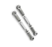 QOAKSDY Front Rear Drive Shaft For SLASH 4x4 1/10 OFF-Road RC Upgrade Part Steering Link Rod rc Car persistent Linkage Tie(Silver)