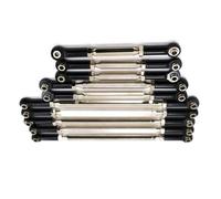 QOAKSDY Front Rear Drive Shaft For TRAX-4 1/10 Rc Crawler Car Upgrades Parts Steering Link Rod Set 10pcs Aluminum Alloy Wheelbase(Black)