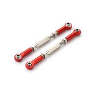 QOAKSDY Front Rear Drive Shaft For TRAXXAS For SLASH 4x4 1/10 rc Car Part Accessories Replacement Parts Aluminum Alloy Stronger Steering Link Rod(Red)