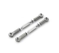 QOAKSDY Front Rear Drive Shaft For TRAXXAS For SLASH 4x4 1/10 rc Car Part Aluminum Alloy Stronger Steering Link Rod Linkage Tie(Silver)