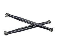 QOAKSDY Front Rear Drive Shaft For TRAXXAS For X-MAXX For WideMaxx 8S 1/6 rc Car Upgrade Parts 2pcs Metal Toe Links 202.5mm Link Rod Linkage(Black)