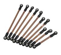 QOAKSDY Front Rear Drive Shaft For Traxxas TRX4 For Defender 1/10 RC Crawler Car 10pcs Metal Suspension Links Link Rod Linkage 324mm Wheelbase