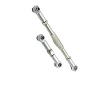 QOAKSDY Front Rear Drive Shaft For WPL C14 B1 B14 B16 B24 B26 1/16 rc Car Crawler Part Steering Tie Rod Set 2pcs Metal Linkage Servo Link Pull(Silver)