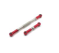 QOAKSDY Front Rear Drive Shaft For WPL C14 C24 B14 B24 B16 B36 Metal Adjustable Steering Link Servo Rod Linkage rc Car Parts Upgrade(Red)