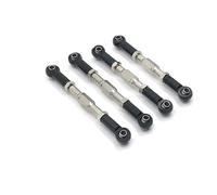 QOAKSDY Front Rear Drive Shaft For WPL C14 C24 B14 B24 RC Crawler Car Upgrades Parts Accessories Metal 4PCS Adjustable Tie Rod rc Link(Black)
