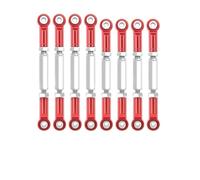 QOAKSDY Front Rear Drive Shaft For WPL C14 C24 For MN D90 MN99S Metal Chassis Link Rod Pull Tie Linkage rc Car Upgrades Parts Accessories(Red)