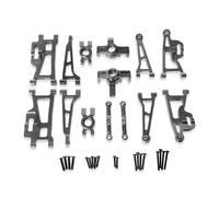 QOAKSDY RC Car Accessories For MJX For HYPER For GO 1/14 14209 14210 H14BM Front Suspension Arms Steering Block Linkage Rear Hubs rc Car Parts(Grey)