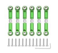 QOAKSDY RC Car Accessories For Wltoys A949 A959 A969 A979 K929 1/18 rc Car Accessories 6 Pack Metal Trolley Steering Oscillating Servo Linkage Arm(Green)