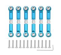 QOAKSDY RC Car Accessories For Wltoys A949 A959 A969 A979 K929 1/18 rc Car Accessories 6 Pack Metal Trolley Steering Oscillating Servo Linkage Arm(Blue)
