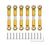 QOAKSDY RC Car Accessories For Wltoys A949 A959 A969 A979 K929 1/18 rc Car Accessories 6 Pack Metal Trolley Steering Oscillating Servo Linkage Arm(Yellow)