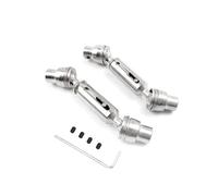 QOAKSDY RC Car Accessories For WPL C14 C24 D12 B14 B24 B16 B36 For MN D90 For MN98 For MN99S rc Car Upgrades Parts Metal Drive Shaft Driveshaft CVD(Silver,4x4)