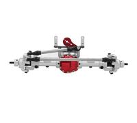 QOAKSDY RC Car Front Rear Axle For Axial AR44 90047 90046 AX90060 For Builders 1/10 RC Crawler Upgrade Kit Aluminum Alloy CNC Front Rear Axle Set 30T/8T(Silver,Front)