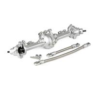QOAKSDY RC Car Front Rear Axle For SCX10 II For Element For Enduro CC01 1/10 RC Crawler Integrated CNC Aluminum Front Rear Axle Upgrade Parts(Silver,Front)