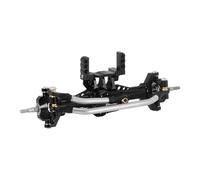 QOAKSDY RC Car Front Rear Axle For TRX4M 1/18 rc Car Upgrade Parts +4mm Aluminum Axles With Lay Down Servo Mount And Links(Front)