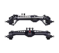 QOAKSDY RC Car Front Rear Axle For Vanquish VS4-10 For Phoenix F10 1/10 RC Crawler For LCG For Chassis CNC Front Rear Portal Axle Complete Set Upgrade Parts(Black,Front and Rear)
