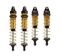 QOAKSDY RC Car Shock Absorber For Arrma For SENTON For Granite For Typhon For Big For Rock 4X4 For BLX 4Pcs Metal Shock Absorber 1/10 rc Car Upgrade Parts(Yellow)