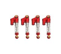 QOAKSDY RC Car Shock Absorber For Axial For SCX24 90081 1/24 RC Car Track Accessories Parts 4 Pcs Shock Absorber Aluminum Damper 32mm(Red)