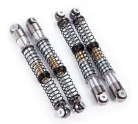 QOAKSDY RC Car Shock Absorber For Axial SCX24 For Deadbolt C10 For JLU For Gladiator 4Pcs Metal Threaded Shock Absorber 53mm Damper 1/24 RC Crawler Car(Gray)