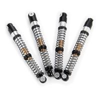 QOAKSDY RC Car Shock Absorber For Axial SCX24 For Deadbolt C10 For JLU For Gladiator 4Pcs Metal Threaded Shock Absorber 53mm Damper 1/24 RC Crawler Car(Black)