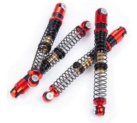 QOAKSDY RC Car Shock Absorber For Axial SCX24 For Deadbolt C10 For JLU For Gladiator 4Pcs Metal Threaded Shock Absorber 53mm Damper 1/24 RC Crawler Car(Red)