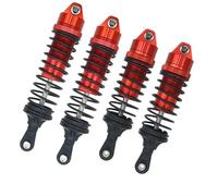QOAKSDY RC Car Shock Absorber For Rustle For Slash 4X4 For VXL 2WD For Hoss For Stampede Metal Front And Rear Shock Absorber 1/10 rc Car Upgrades Parts(Red)