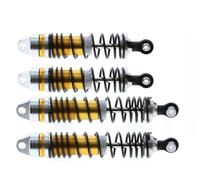 QOAKSDY RC Car Shock Absorber For Slash 4X4 For VXL 2WD For Rustler For Hoss For Stampede 1/10 rc Car Upgrade Parts 4Pcs Metal Front And Rear Shock Absorber(Yellow)
