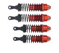 QOAKSDY RC Car Shock Absorber For Slash 4X4 VXL 2WD For Rustler For Stampede For Hoss 1/10 rc Car Upgrade Parts 4pcs Metal Front Rear Shock Absorber Damper(Red)