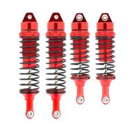 QOAKSDY RC Car Shock Absorber For Traxxas For Slash 4WD For Stampede For Rustler 4X4 For VXL Parts 1/10 rc Car 4Pcs Front Rear Metal Shock Absorber Damper(Red)