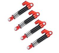 QOAKSDY RC Car Shock Absorber For TRX-4M for Defender 1/18 RC Crawler Car Upgrade Parts Accessories Metal Threaded Tele Shock Absorber Oil Damper(Red)