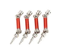 QOAKSDY RC Car Transmission Shaft For Arrma For Infraction 4X4 For MEGA For Vendetta 3S For BLX Metal Front And Rear Drive Shaft CVD 1/8 rc Car Parts(Red)