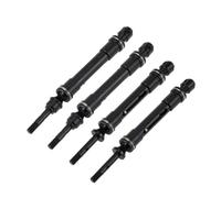 QOAKSDY RC Car Transmission Shaft For Traxxas For Slash 4X4 For Rustler For Stampede For VXL 1/10 RC Car Steel Front And Rear Driveshaft CVD Assembly(Black,Rear and Front)