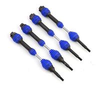 QOAKSDY RC Car Transmission Shaft For Traxxas For Slash For Rustler For Hoss For Stampede VXL 4X4 1/10 rc Car Steel Front And Rear Drive Shaft Driveshaft CVD(Blue)
