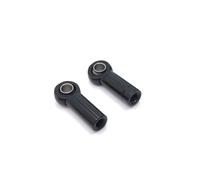 QOAKSDY RC Car Upgrade Parts 2PCS RC Parts Metal Upgrade Positive Thread Reverse Length 18mm Hole 3mm Thickness 4.5mm Tie Rod Ball Buckle Modified(Black)